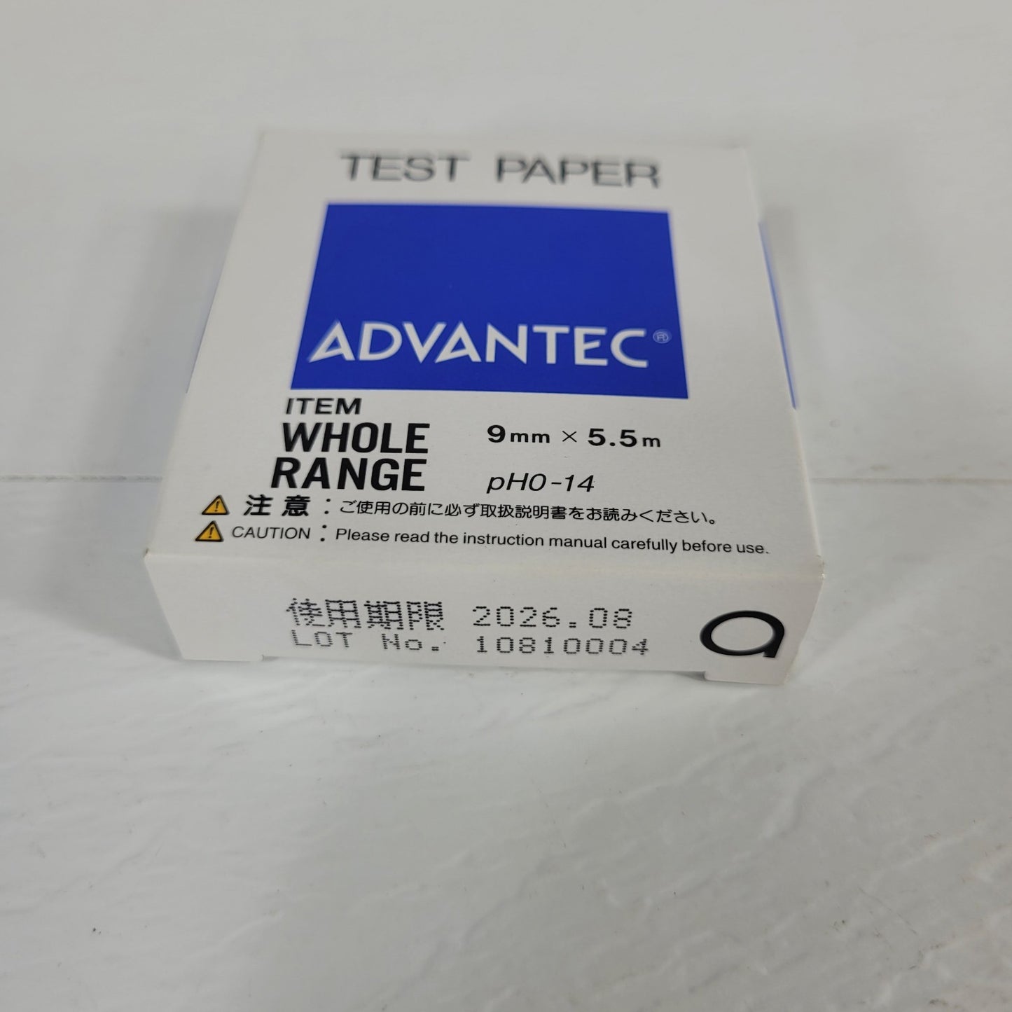 Advantec pH Test Paper Roll Whole Range 0-14pH 9mm 5.5M Long