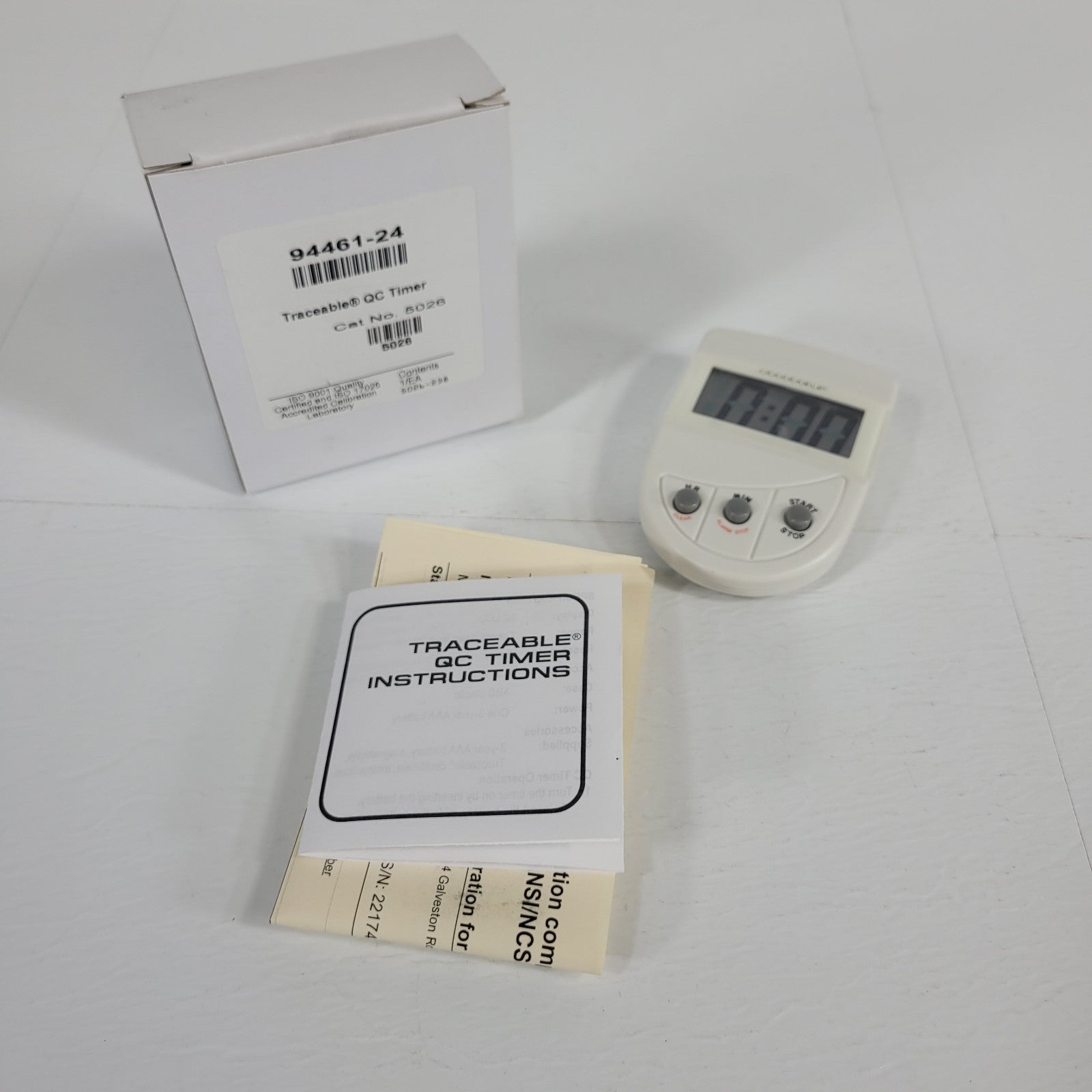 Thomas Scientific Traceable QC Stopwatch Alarm Timer 94461-24 20 Hr Ma ...