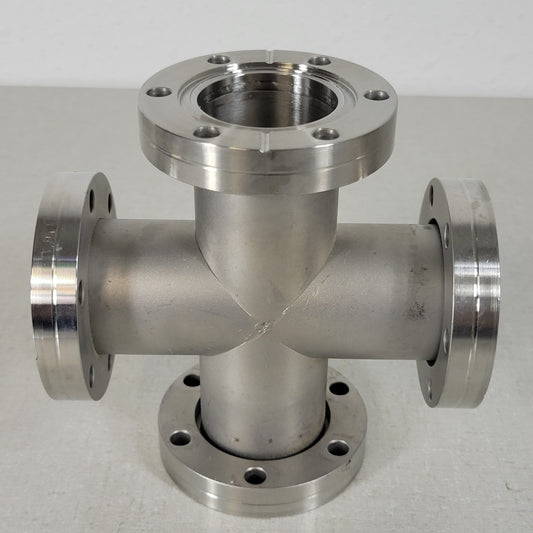 4-Way Cross Rotatable CF DN35CF 2.75" Conflat Stainless Steel High Vacuum