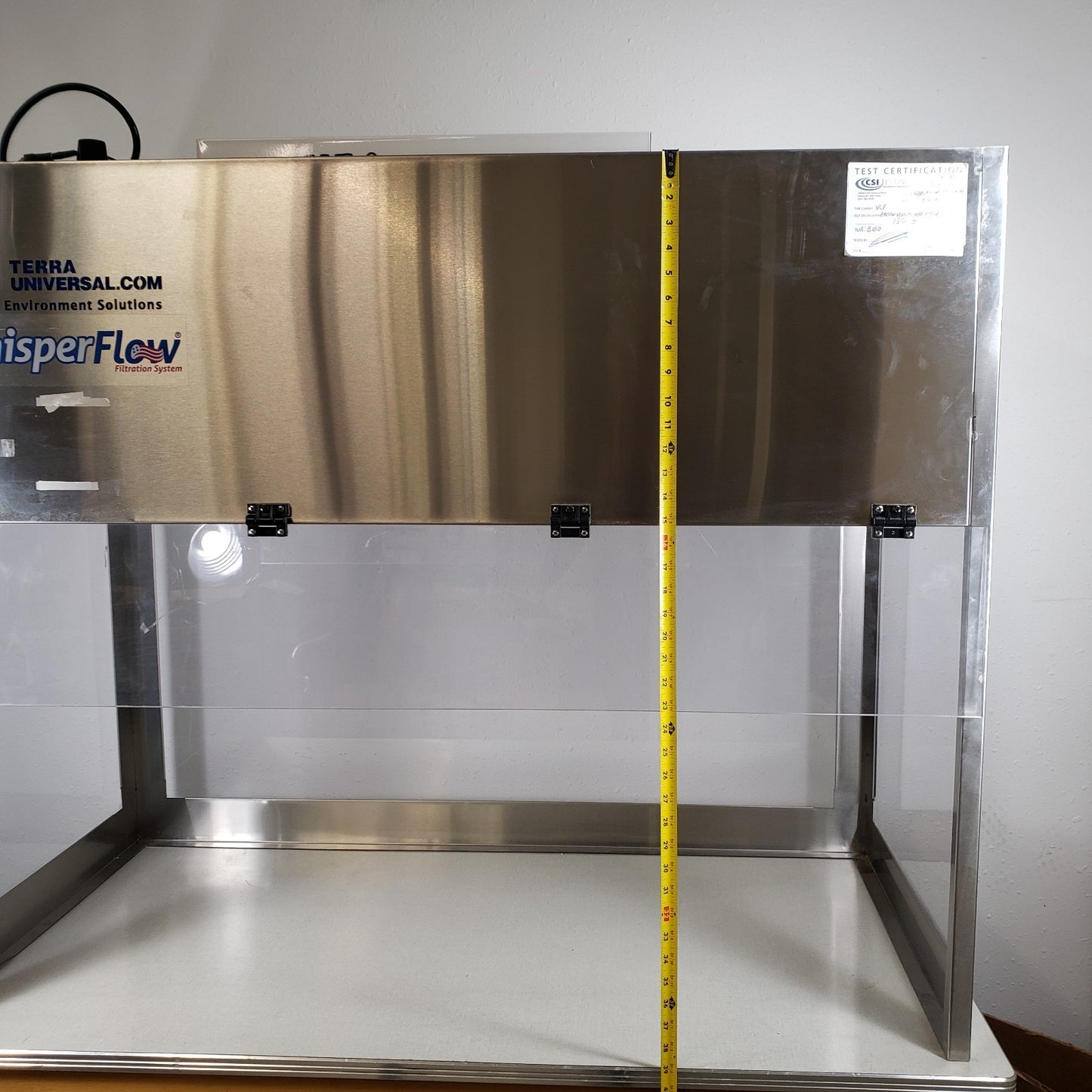 TESTED WORKS Terra Universal Whisperflow Clean Hood 1688-91A-48-SD 4'W x 2'D