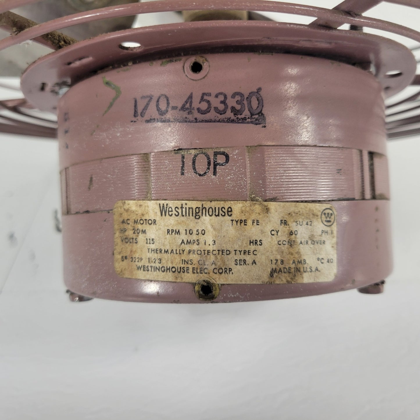 Westinghouse Reznor 170-45330 AC Motor Fan 115V 1.3AV 1050RPM Type FE w/ Cage