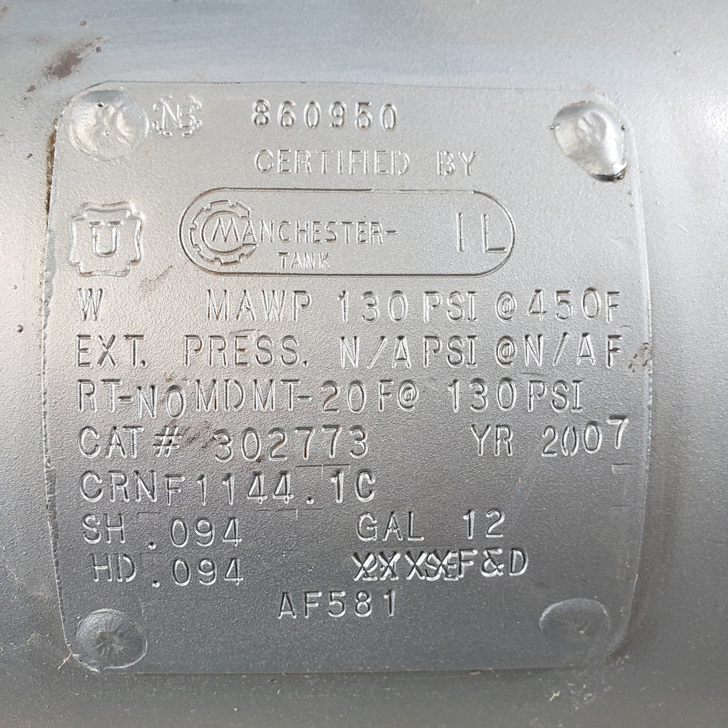 Tested Works GAST Electric Air Compressor AT870 1/3hp Motor 12Gal tank