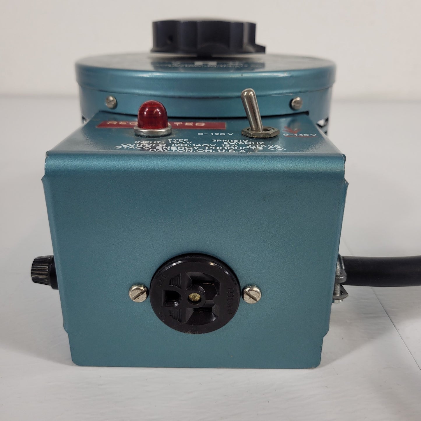 TESTED WORKS Staco 3PN1510 Variable Autotransformer Variac 120V 15A 2.1kVA Fused