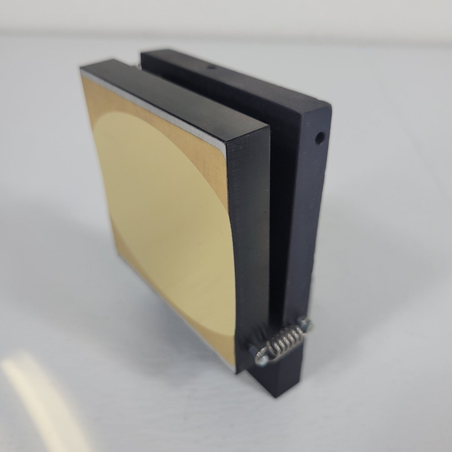 Bio-Rad FTS-40 Spectrometer Elliptical 3" by 3" Gold Mirror Mount Holes 1 3/4"