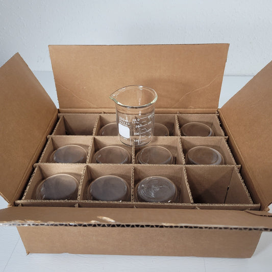 Corning Pyrex 250mL 1003-250 Griffin Beaker Glass Form Durable Heavy Duty 11pk