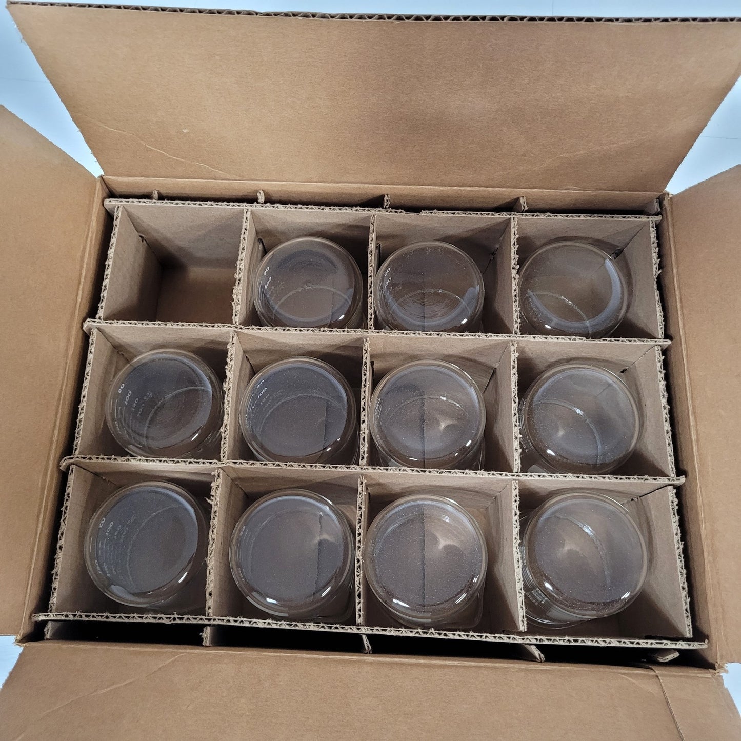 Corning Pyrex 250mL 1003-250 Griffin Beaker Glass Form Durable Heavy Duty 11pk