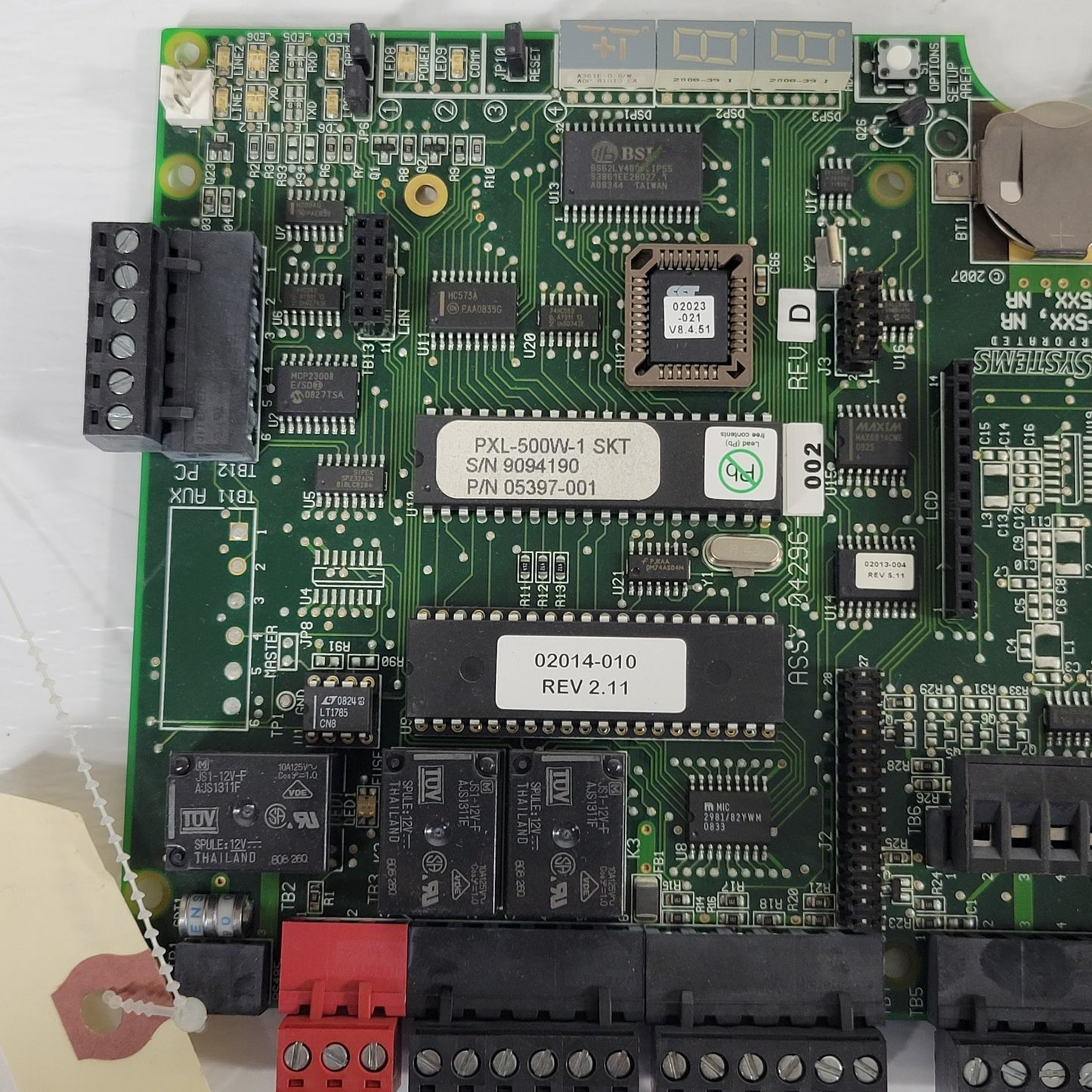 Keri Systems PXL-5XX NR LC-5XX NR Single Door Alarm Circuit Board 04296-002 D