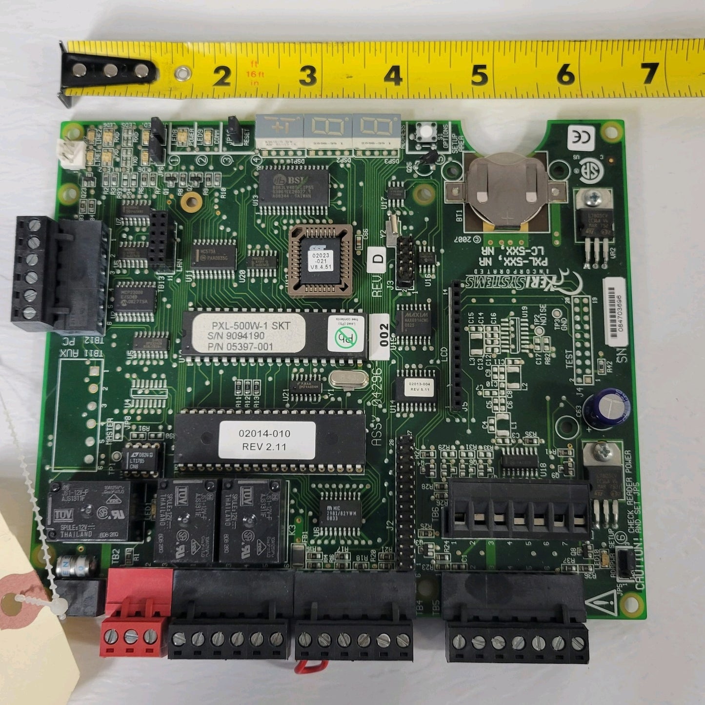 Keri Systems PXL-5XX NR LC-5XX NR Single Door Alarm Circuit Board 04296-002 D