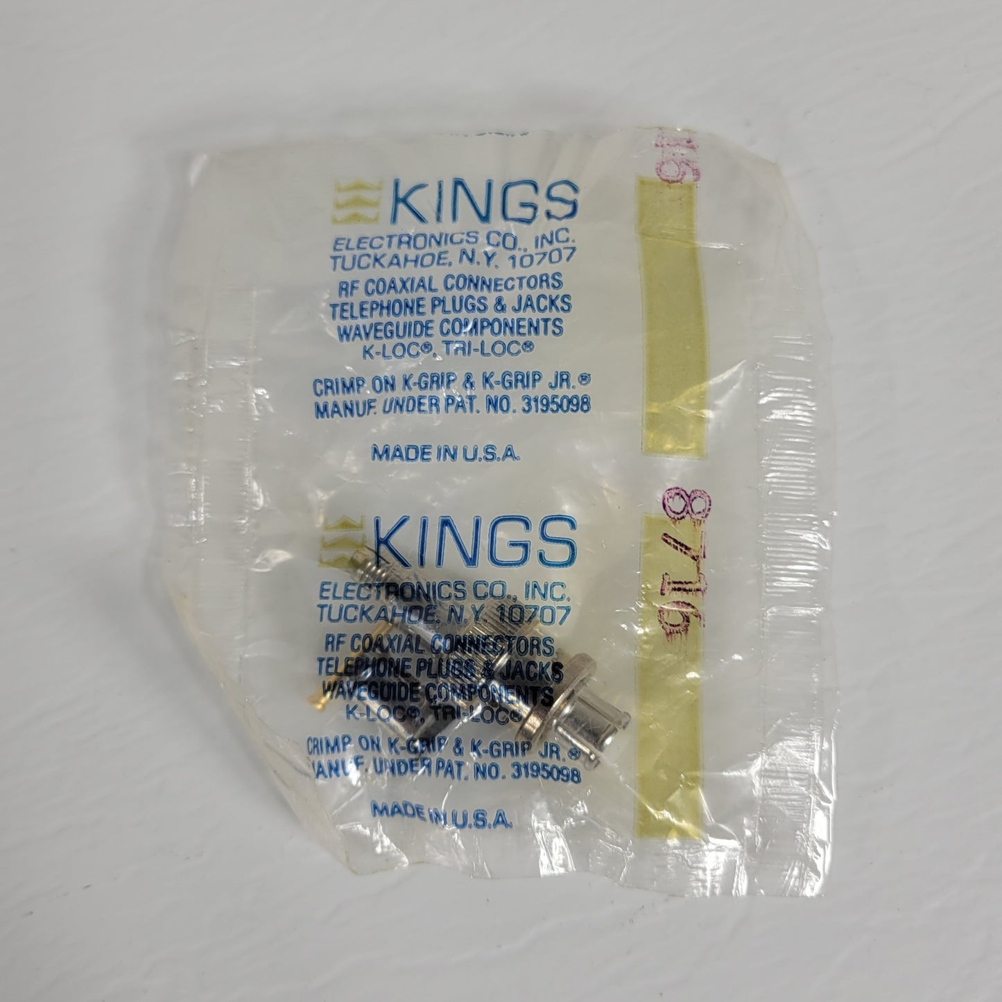 Kings Electronics 1705-1 RF Coaxial SHV Plug Straight Male 300 MHz