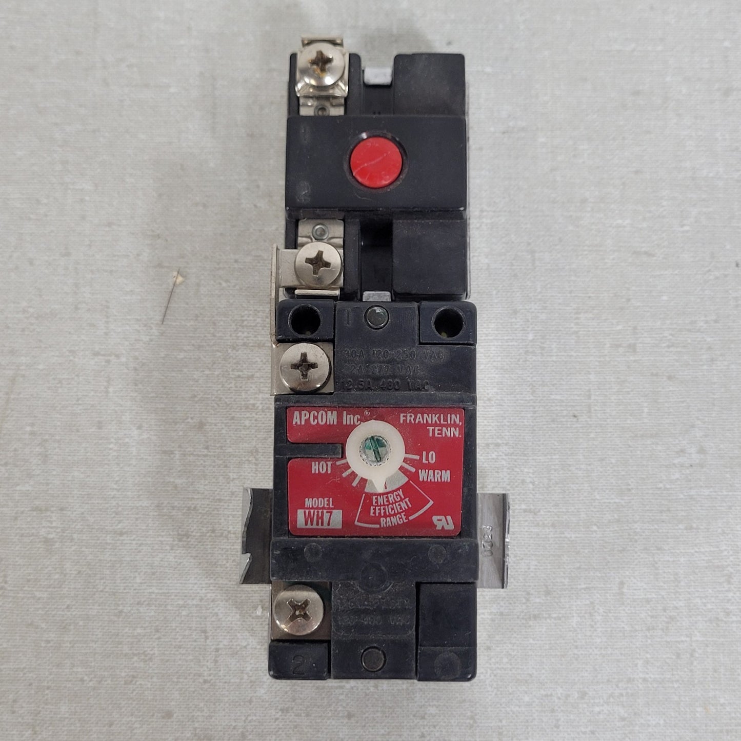 APCOM WH7 Electric Water Heater Thermostat Thermodisc 30A 120VAC
