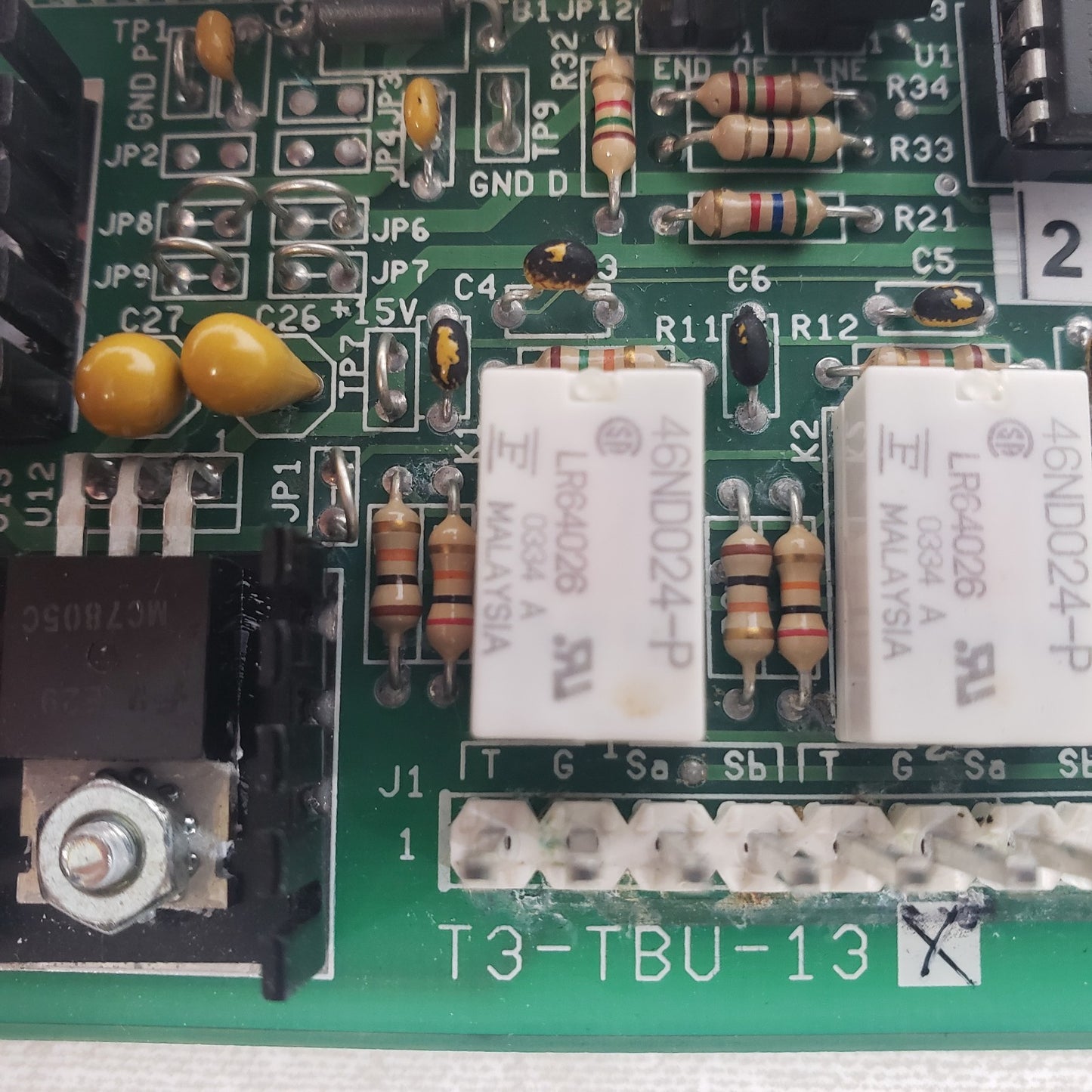 Telecor T3-TBU-10-1/0 Terminal Unit Relay Interface Alarm Control Circuit Board
