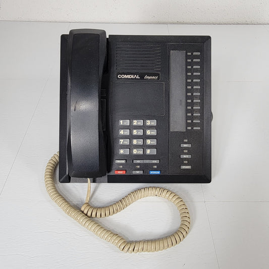 Comdial Impact 8112S-GT Rev D Digital Office Phone Black 12 Button Shift Key
