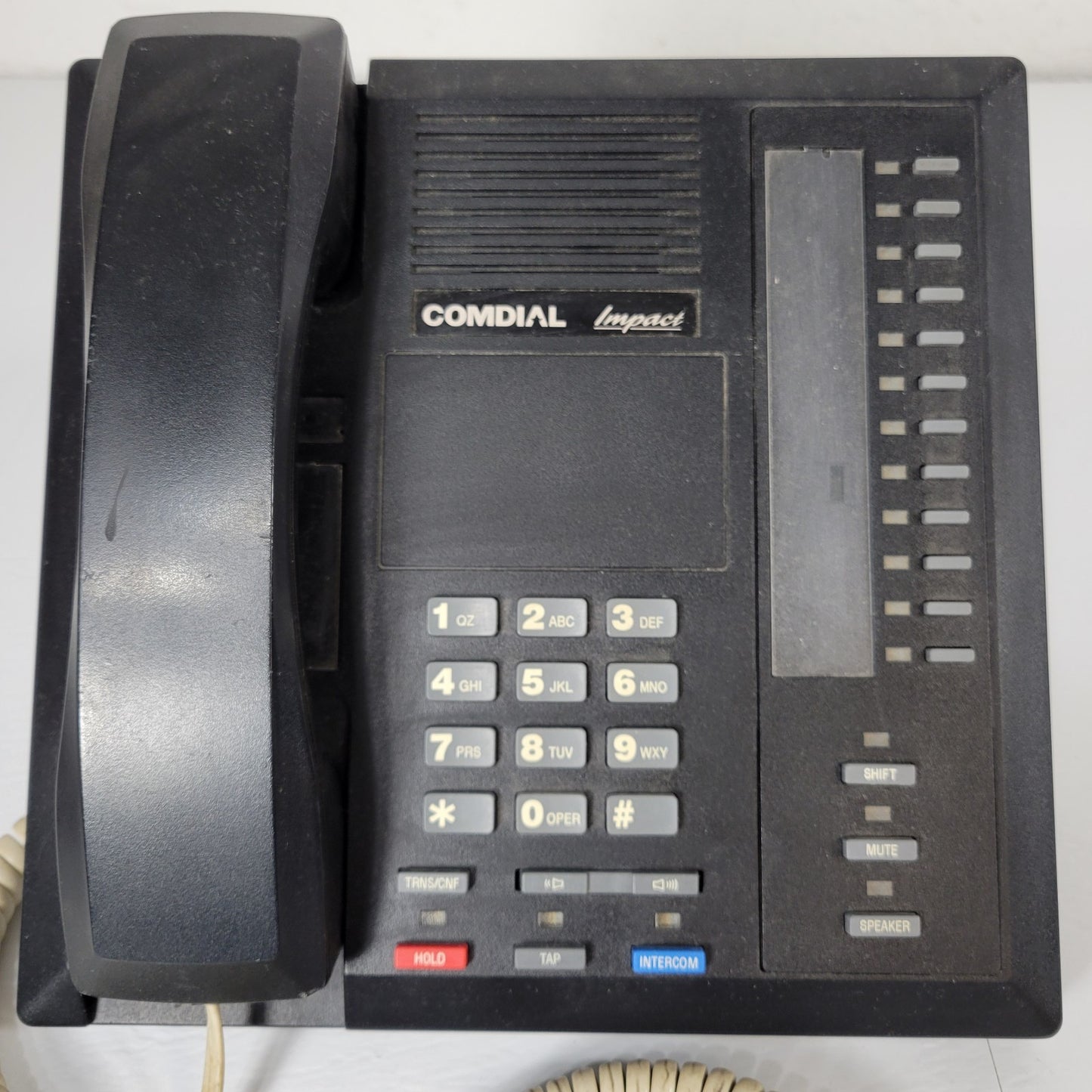 Comdial Impact 8112S-GT Rev D Digital Office Phone Black 12 Button Shift Key