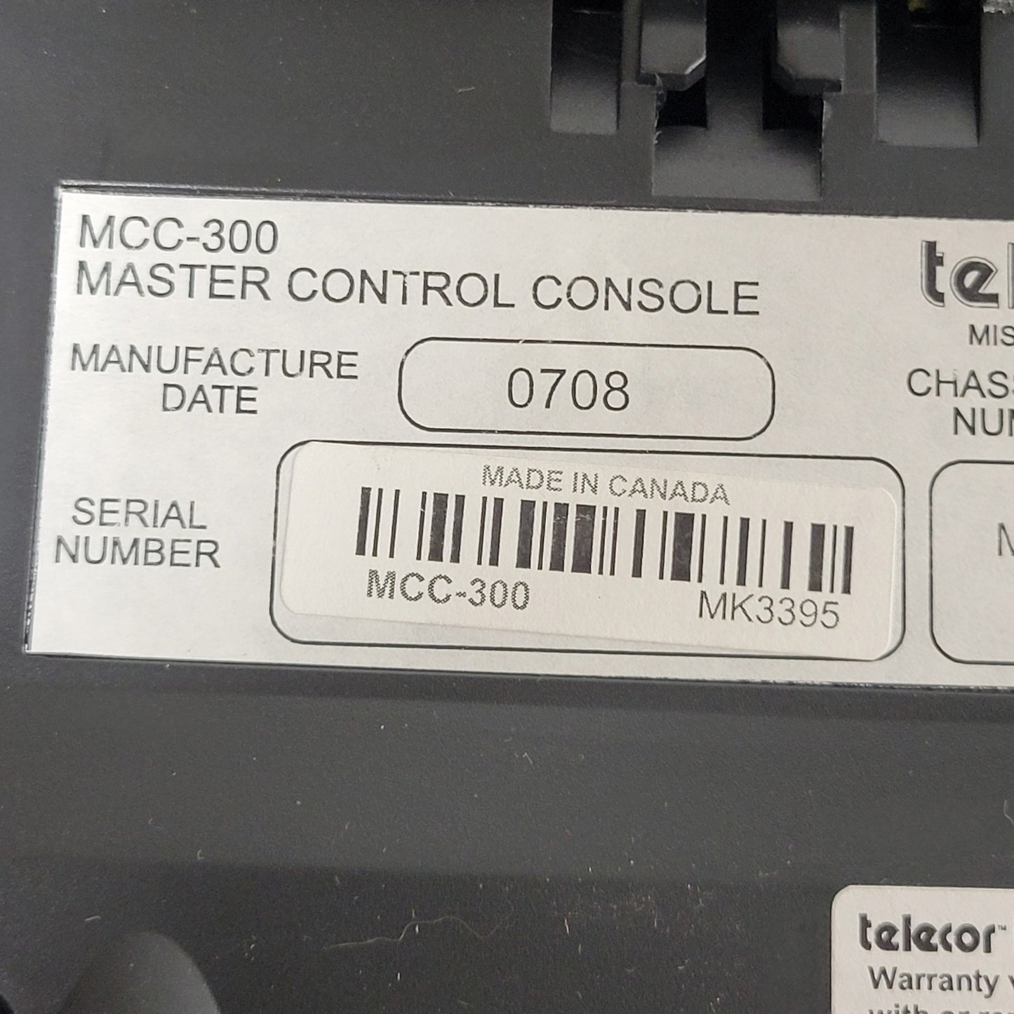 Telecor MCC-300 Master Control Console Desktop Digital Black Office Phone