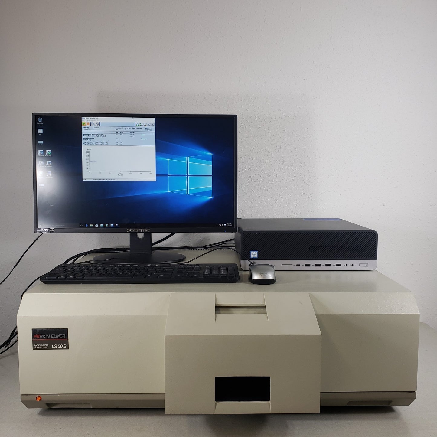 TESTED Perkin Elmer LS50B Fluorescence Luminescence Spectrometer w/ Control PC