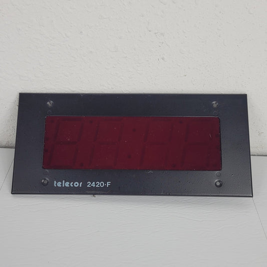Telecor 2420-F Digital Clock Faceplate Midwest Time Control 9447TL2418