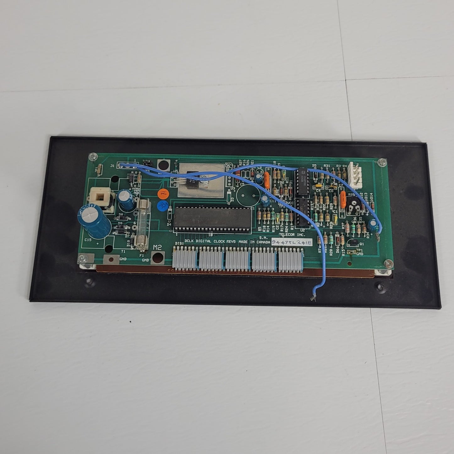 Telecor 2420-F Digital Clock Faceplate Midwest Time Control 9447TL2418