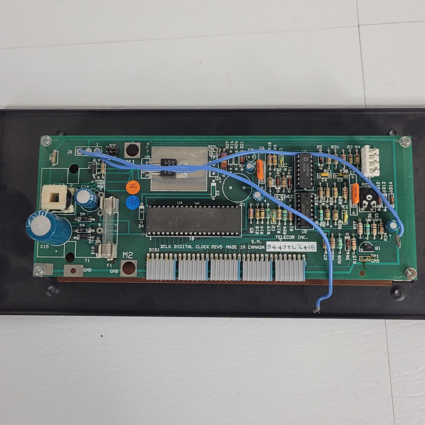 Telecor 2420-F Digital Clock Faceplate Midwest Time Control 9447TL2418