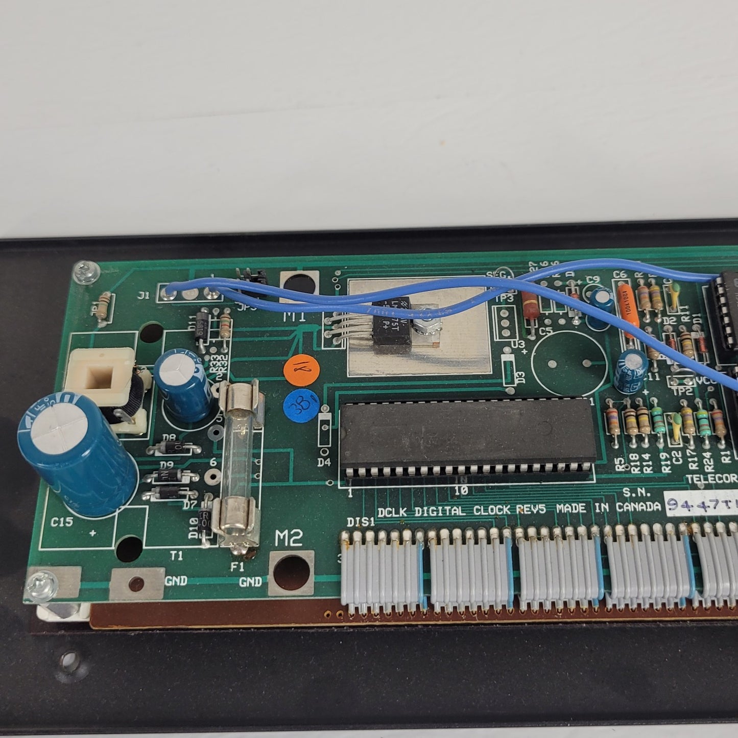 Telecor 2420-F Digital Clock Faceplate Midwest Time Control 9447TL2418