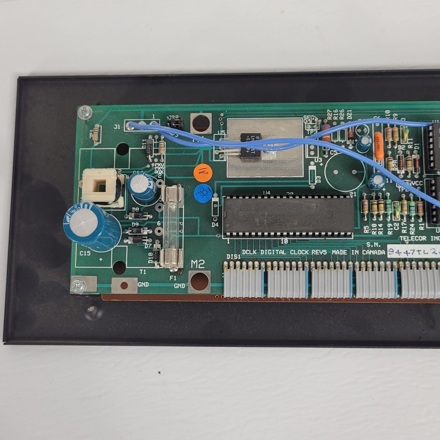 Telecor 2420-F Digital Clock Faceplate Midwest Time Control 9447TL2418