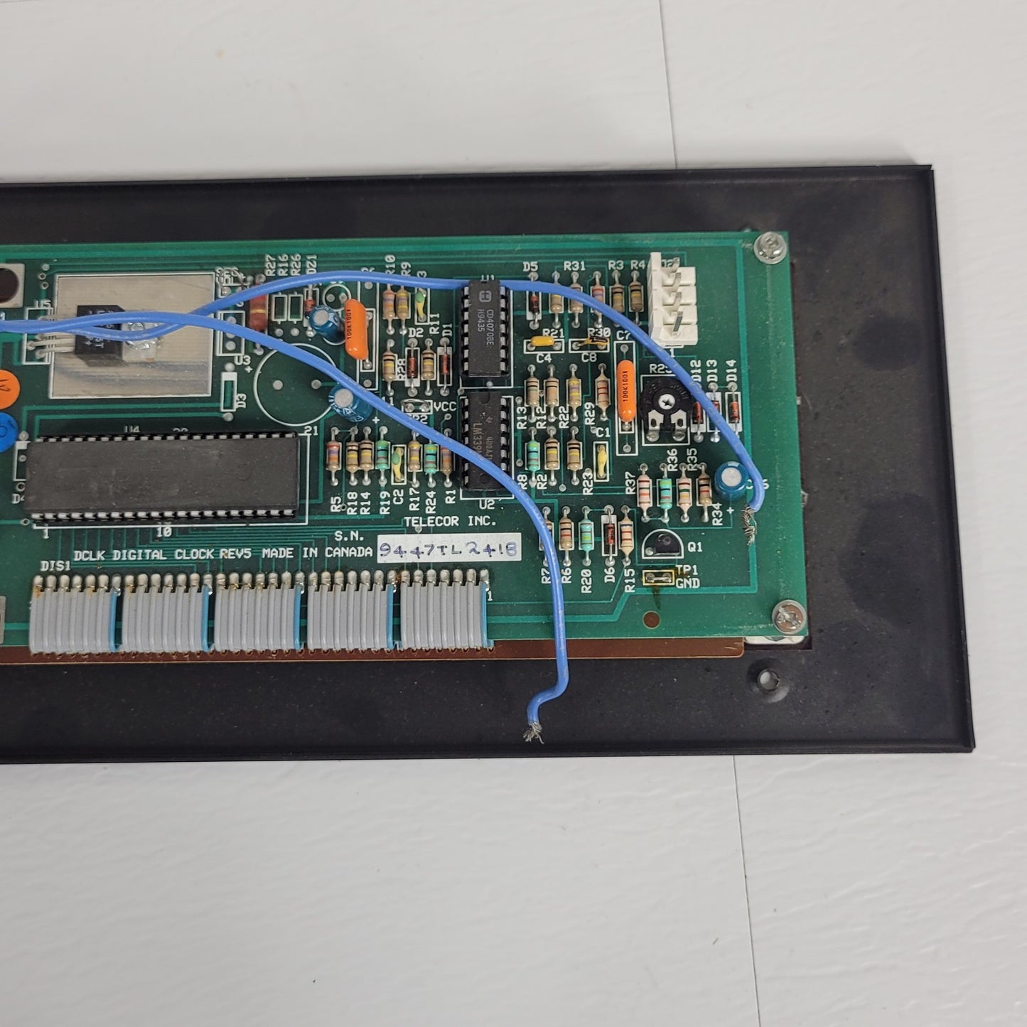 Telecor 2420-F Digital Clock Faceplate Midwest Time Control 9447TL2418