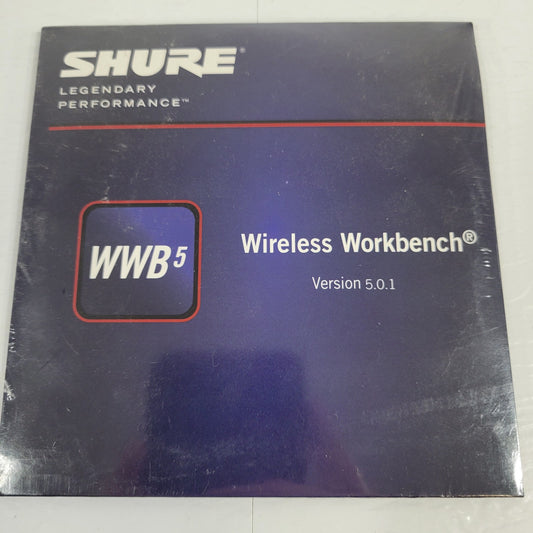 Shure WWB5 Wireless Wokbench Version 5.0.1 Software Install Disc CD 95E9098