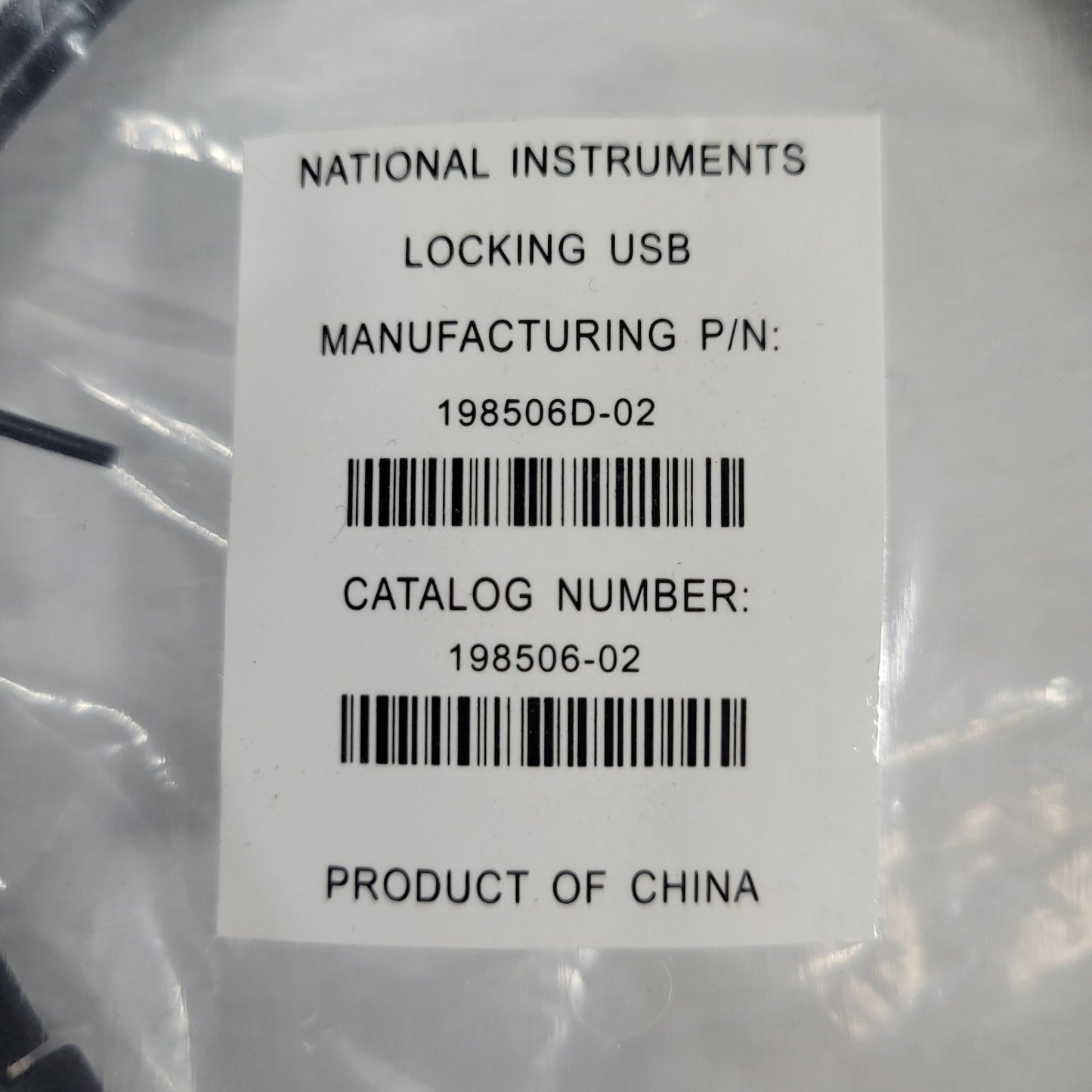 National Instruments 198506D-02 Locking USB Cable - USB A To Screw Lock USB B