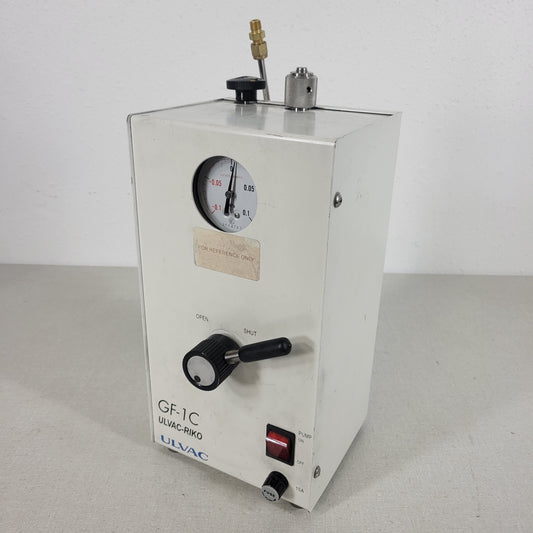 Ulvac-Riko GF-1C Pump High Vacuum ISO KF/NW25 Inlet Outlet Swagelok Valve