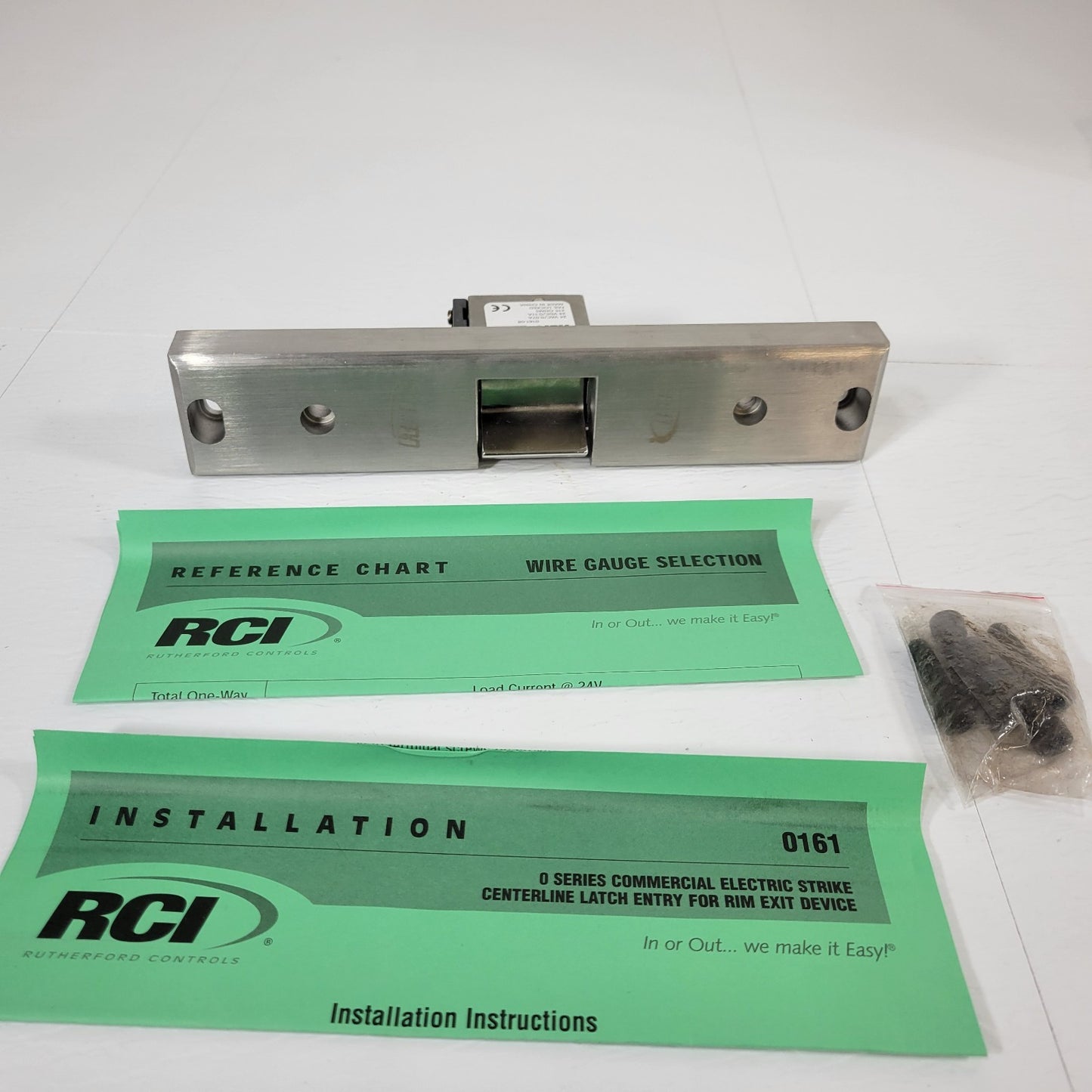 RCI 0161-08 Stainless Steel Electric Strike Plate 24V AC/DC Indoors 0616x08x32D