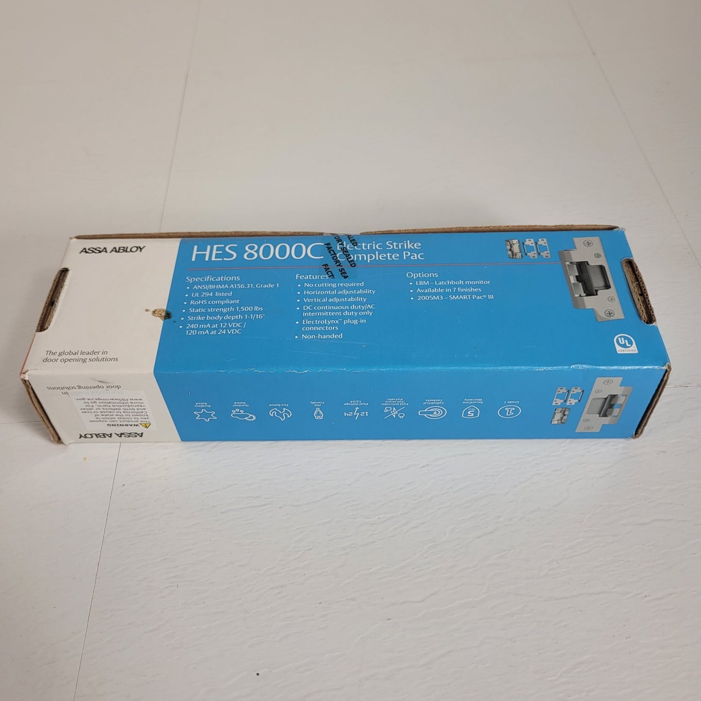 ASSA ABLOY HES 8000C-12/24D-630 Electric Strike Complete Pac Stainless Steel