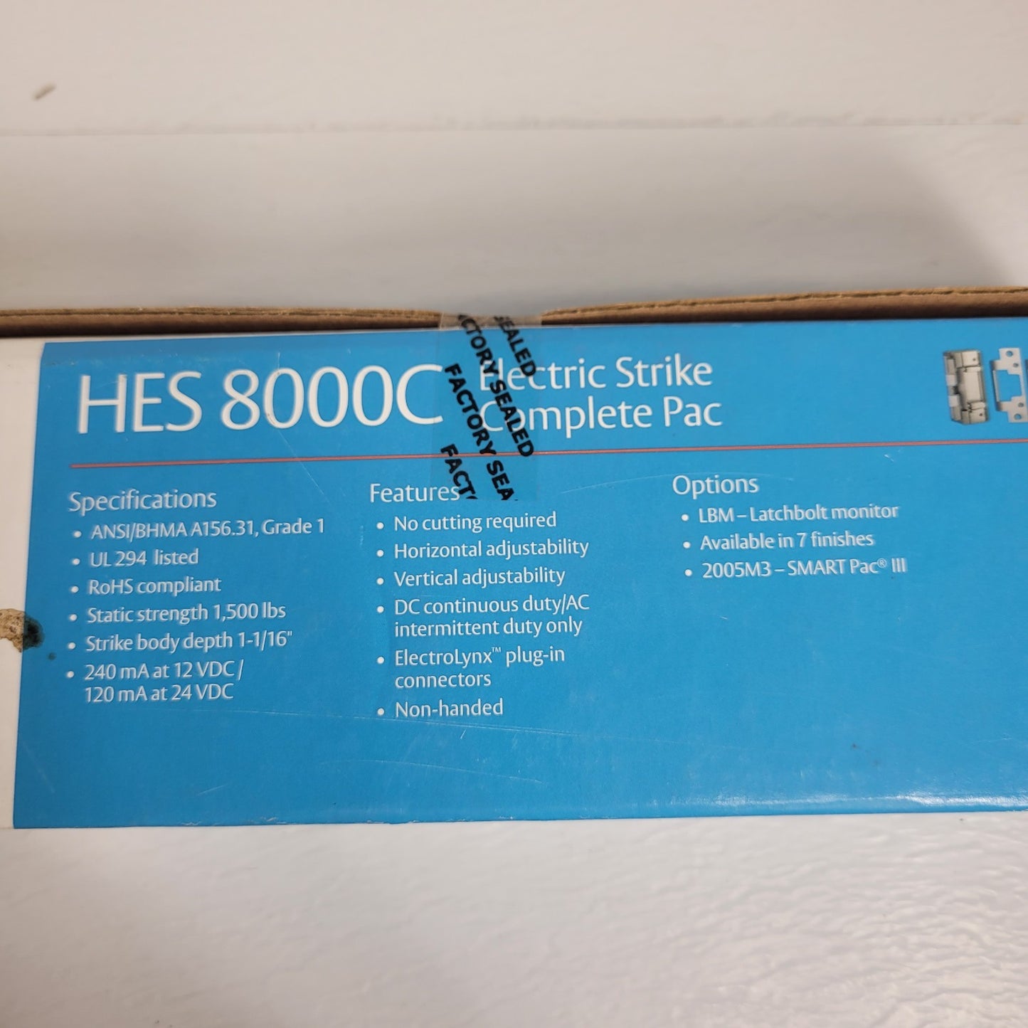 ASSA ABLOY HES 8000C-12/24D-630 Electric Strike Complete Pac Stainless Steel