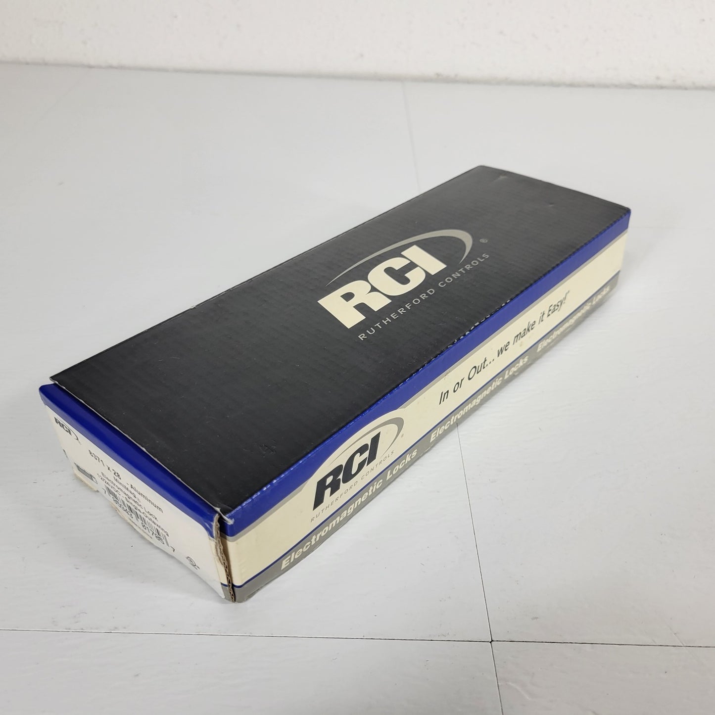 RCI 8371x28 Aluminum MiniMag Electromagnetic Lock 12/24V DC Single Outswing