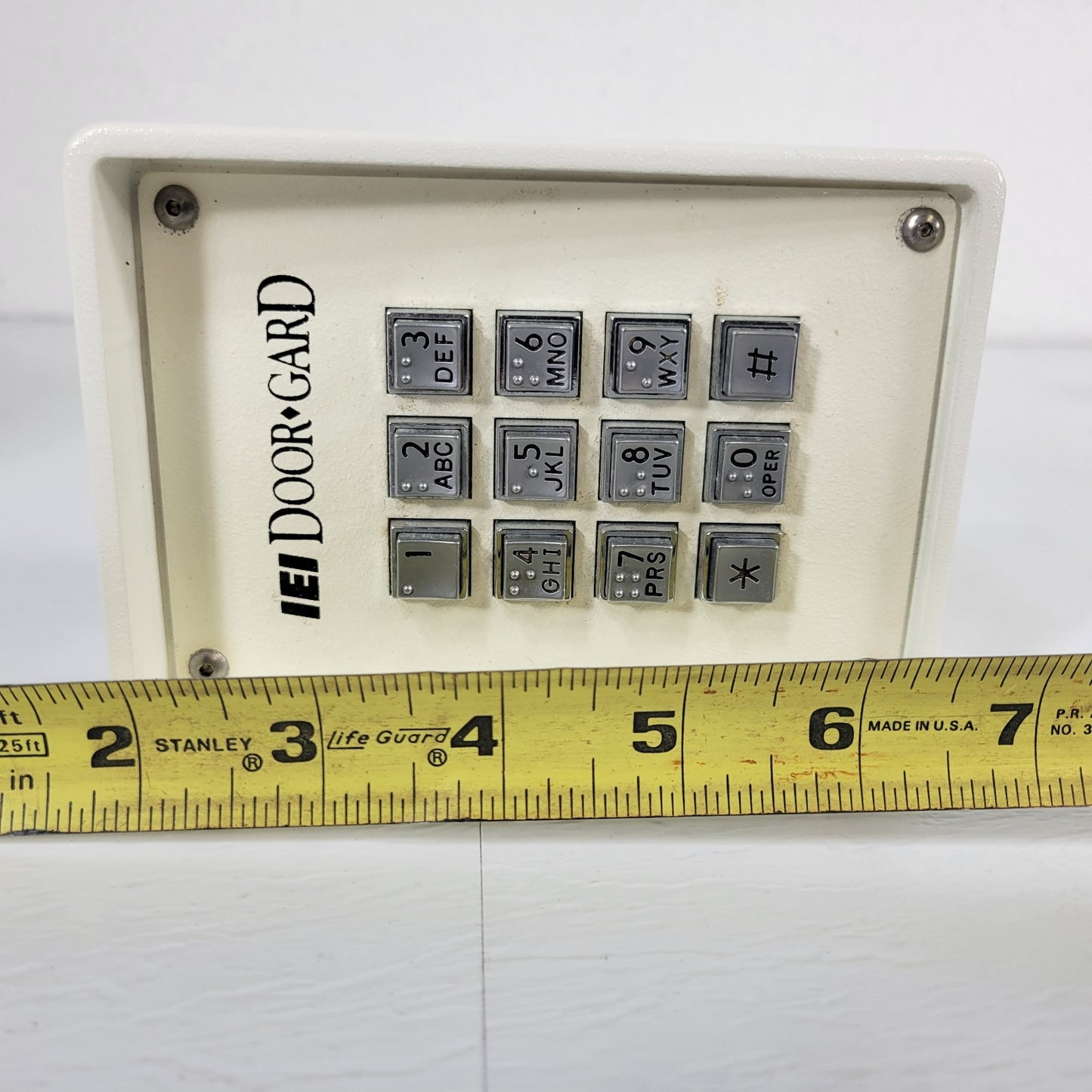 IEI Door-Gard Linear Security Keypad Outdoor Weather Heavy Duty Rugged White