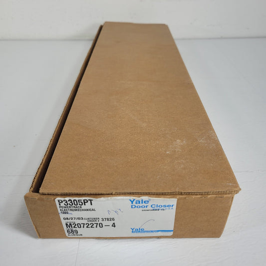 Yale P3305PT Powertrack Electromechanical 120V Door Closer Aluminum Finish