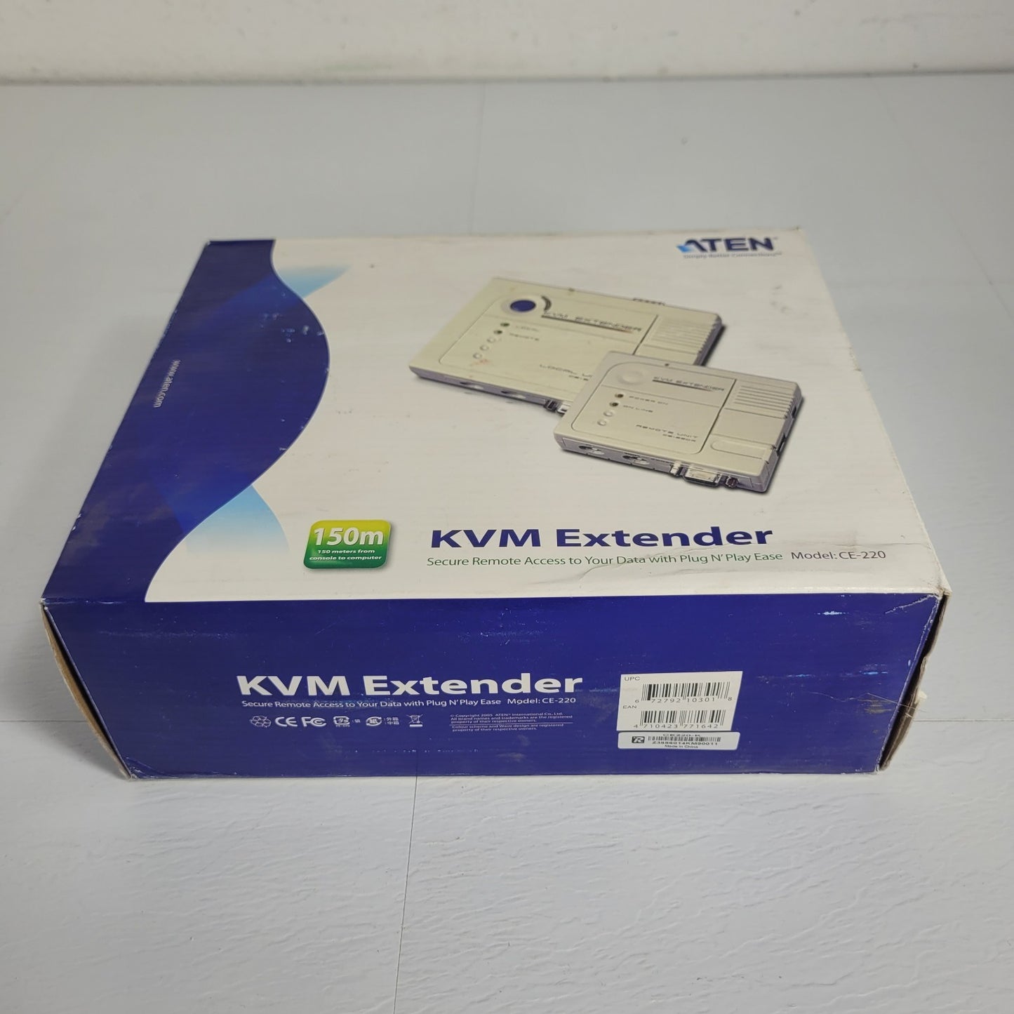 Aten CE-220 KVM Extender Dual Console Remote Data Access 150m Range VGA Card