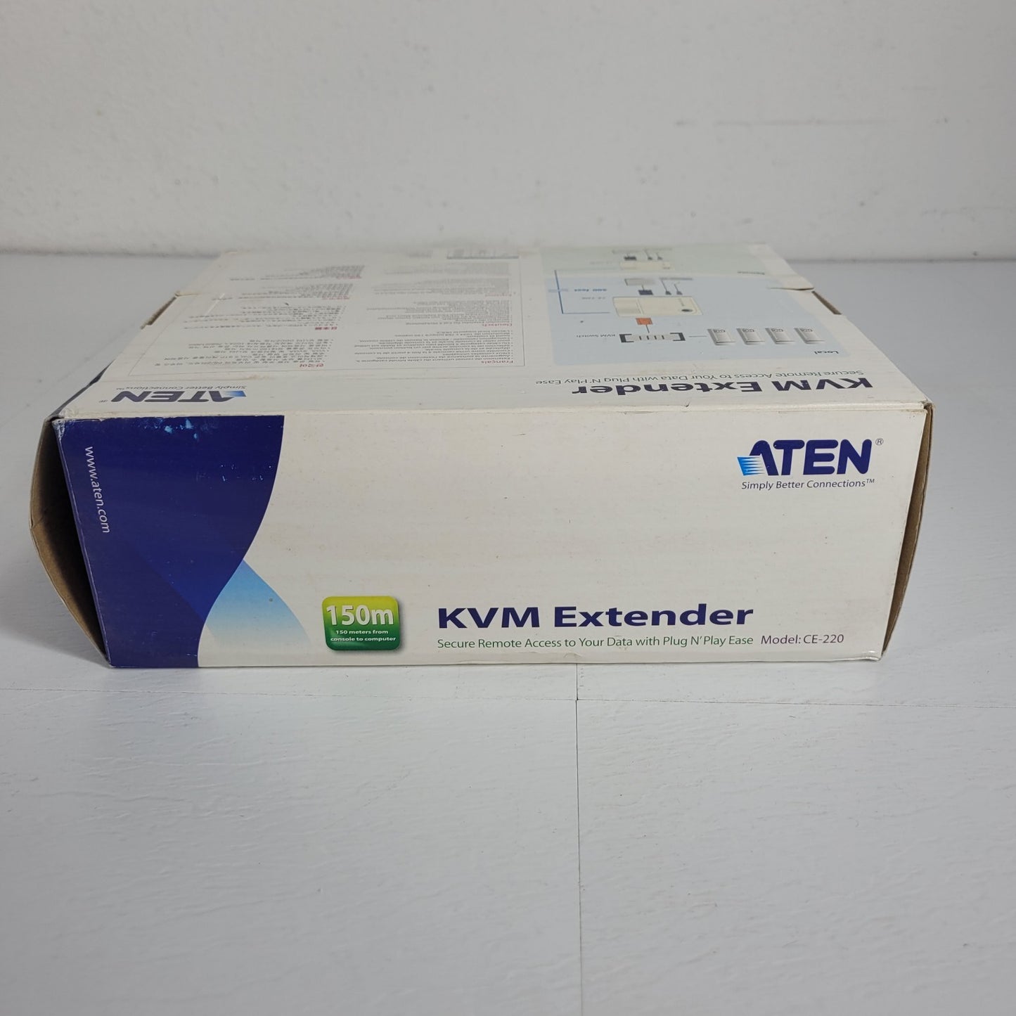 Aten CE-220 KVM Extender Dual Console Remote Data Access 150m Range VGA Card