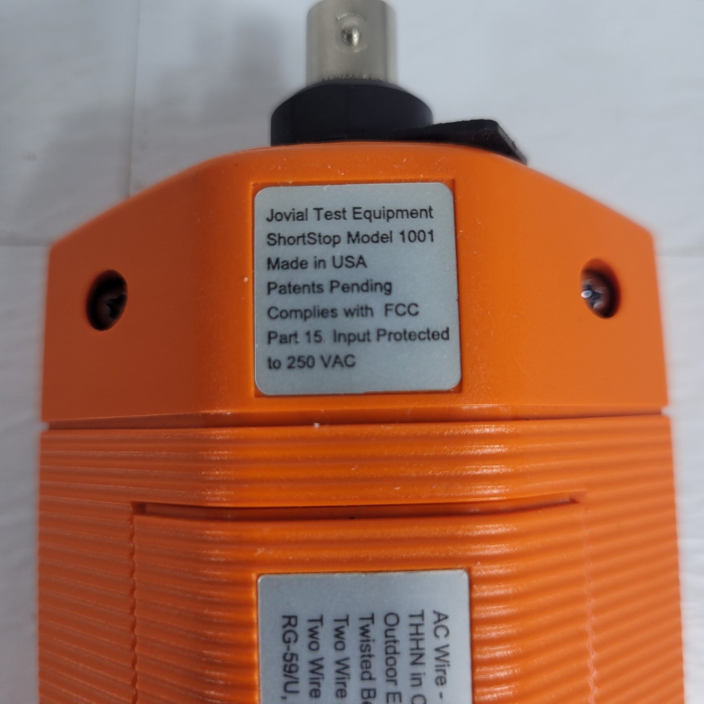 Jovial Test Equipment 1001 Short Stop Cable Fault Finder Input Protected 250VAC