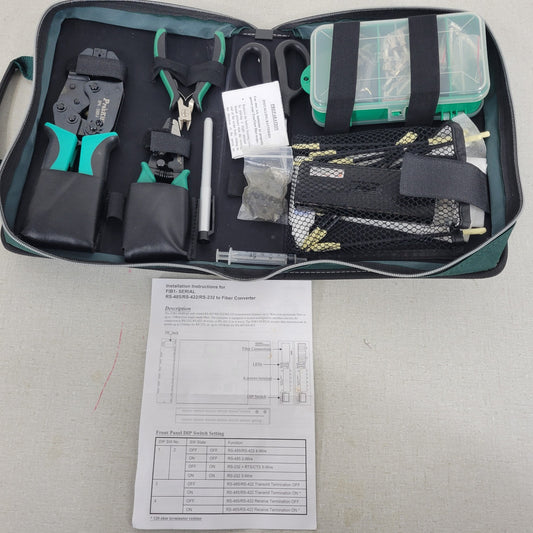 Pro'sKit PK-6942 Fiber Optic Tool Kit Eclipse with 2.5 mm VFL Terminals Crimper