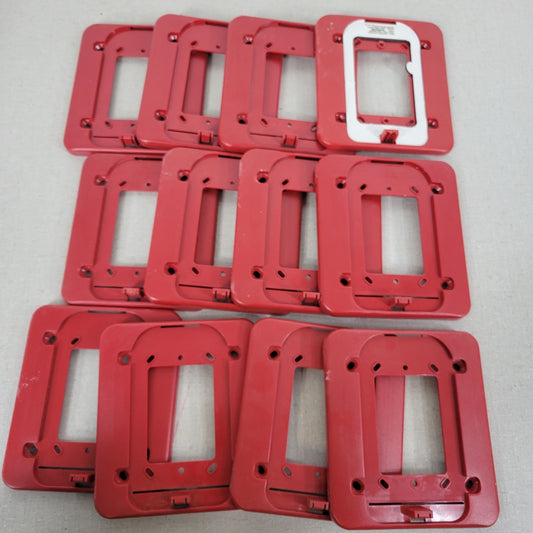 System Sensor BBS Red Fire Alarm Backbox Skirt Flush Trim Mount Plate Lot Of 12