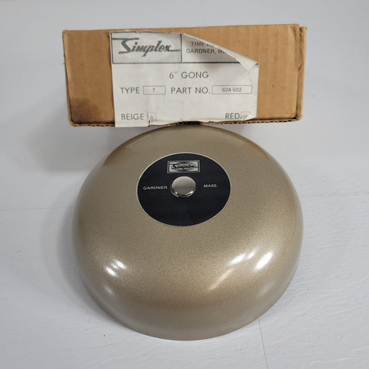 Simplex 624-502 6" Beige Gong Type 7 Bell - Dome Only, No Ringer