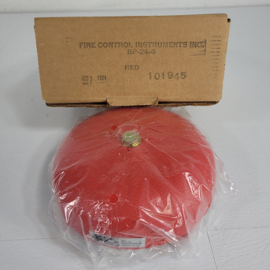 Fire Control Instruments FCI BP-24-6 Red Alarm Bell 18 to 31.2 VDC 0.063A