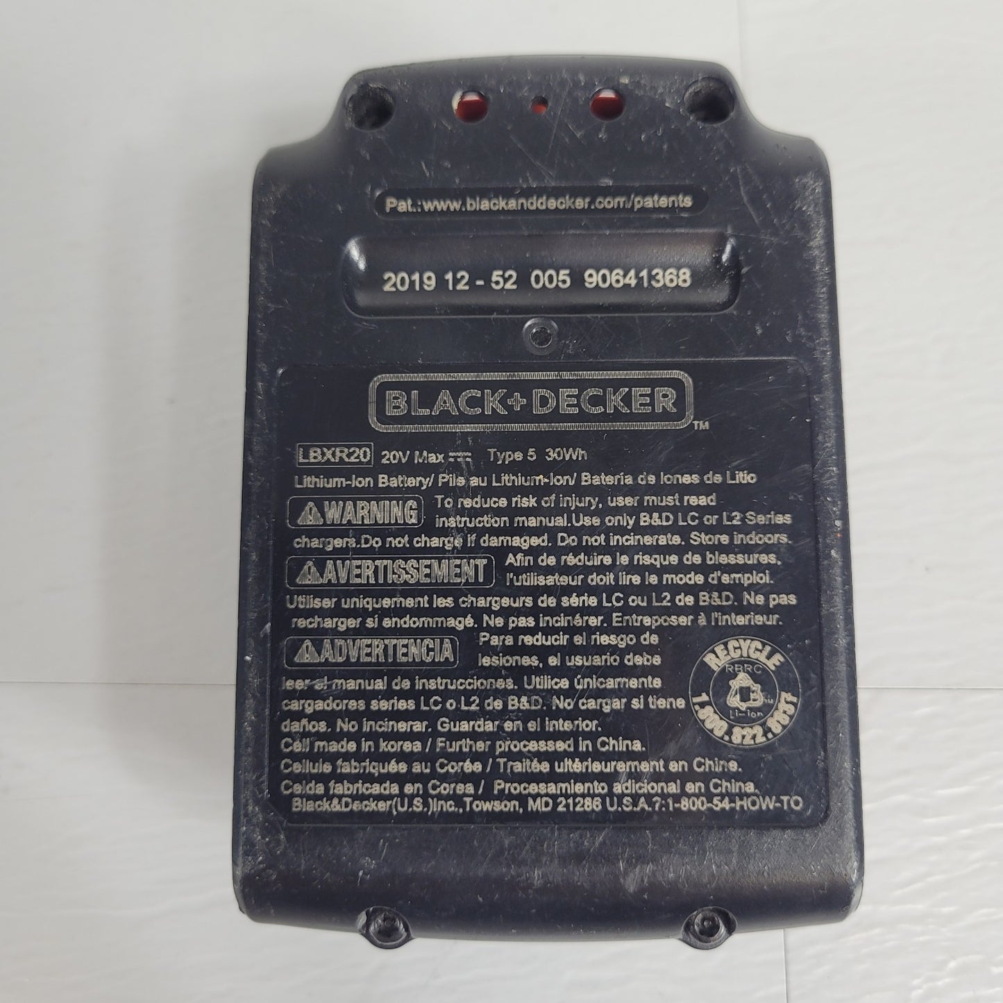 OEM Black+Decker LBXR20 20V 1.5 AH Lithium Ion Battery Class 2 20V w/ Charger