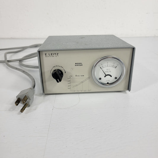 TESTED Vintage LEITZ 050260 Microscope Light Power Supply 15V AC Voltage Source