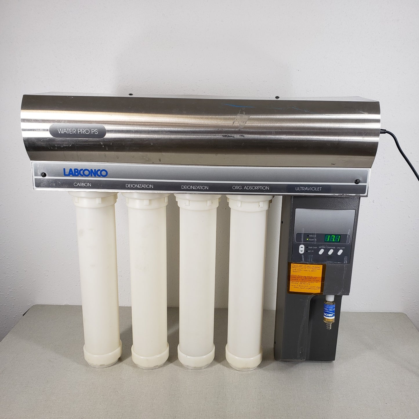 Labconco Water Pro PS 9000600 Filter Purifier HPLC H2O Polishing Station
