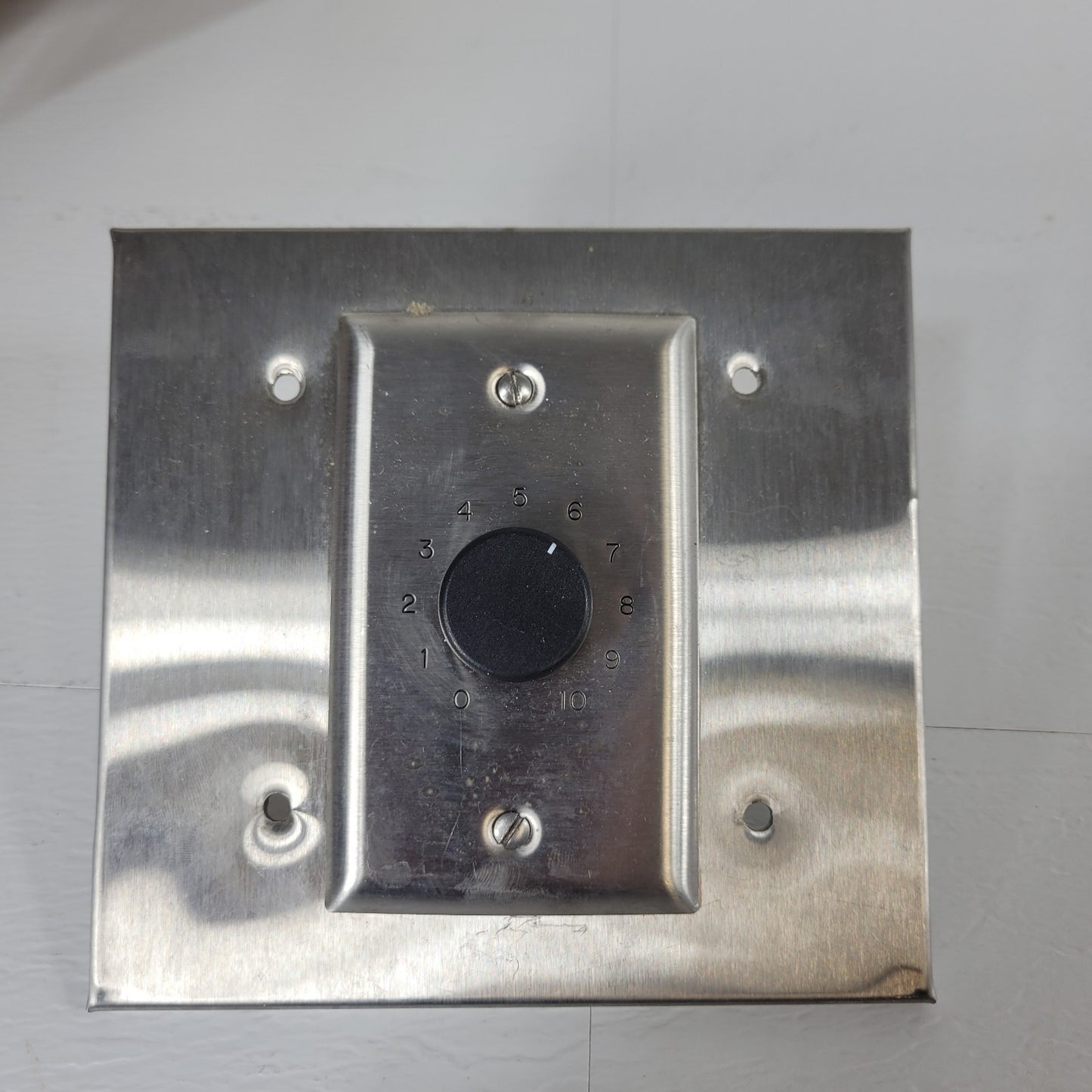 Lowell 10836 25W Mono Volume Control 1-Gang Standard Wall Plate Stainless Steel