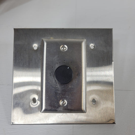 Lowell 10836 25W Mono Volume Control 1-Gang Standard Wall Plate Stainless Steel