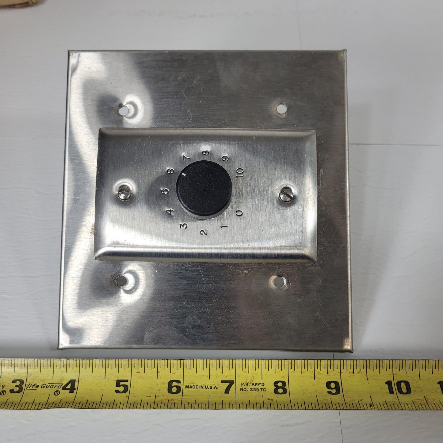 Lowell 10836 25W Mono Volume Control 1-Gang Standard Wall Plate Stainless Steel