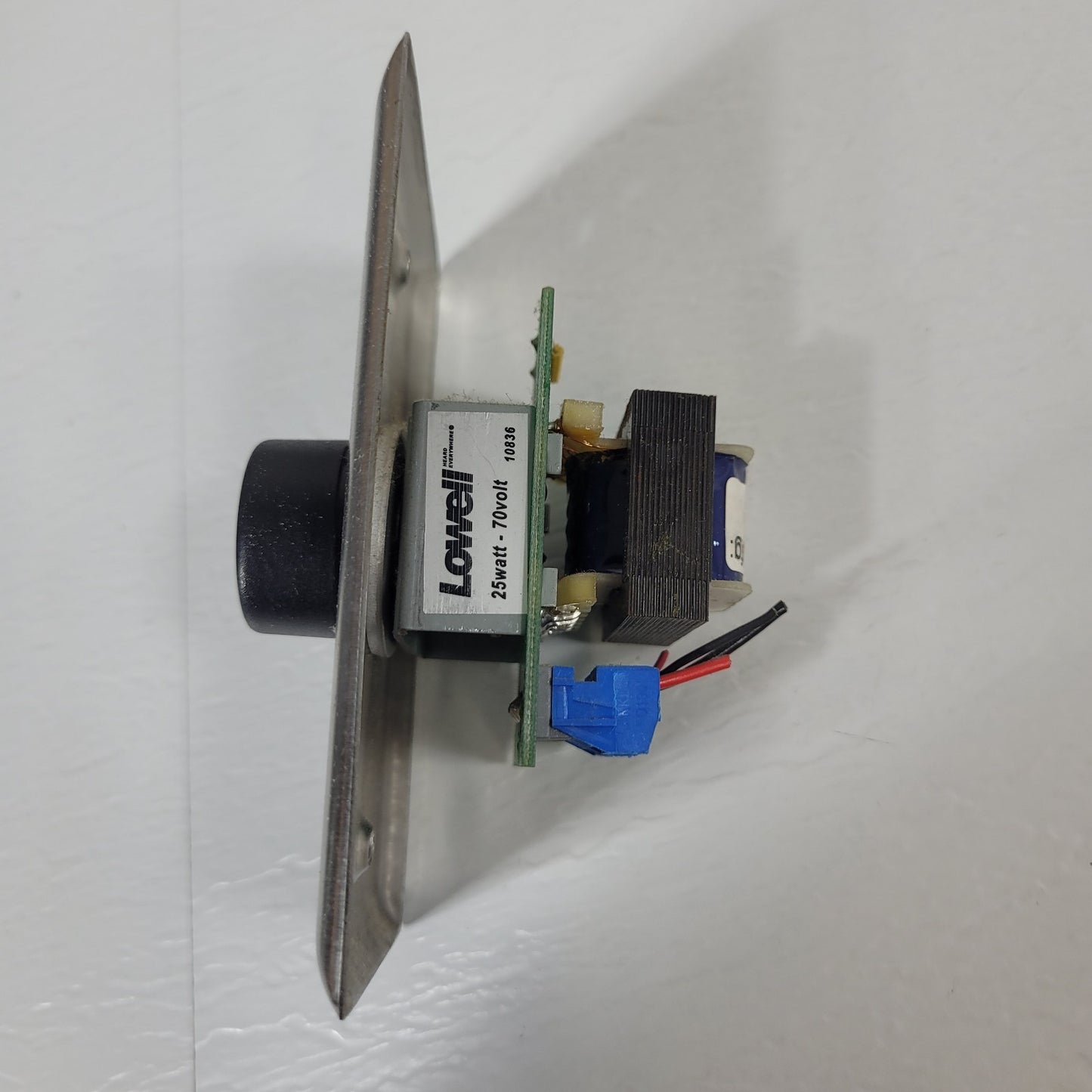 Lowell 10836 25W Mono Speaker Volume Control 1-Gang Standard Wall Plate SS