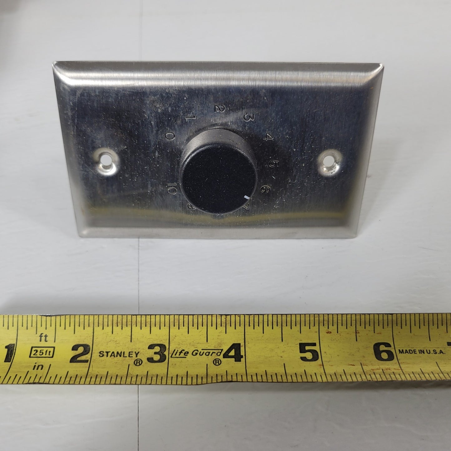 Lowell 10836 25W Mono Speaker Volume Control 1-Gang Standard Wall Plate SS