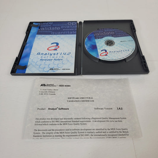 Applied Biosystems MDS SCIEX 1025792 Analyst 1.4.2 Software All In One Download